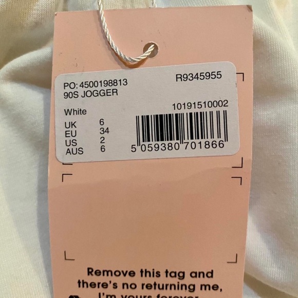 NWT Missguided white 90's joggers! - Picture 3 of 5